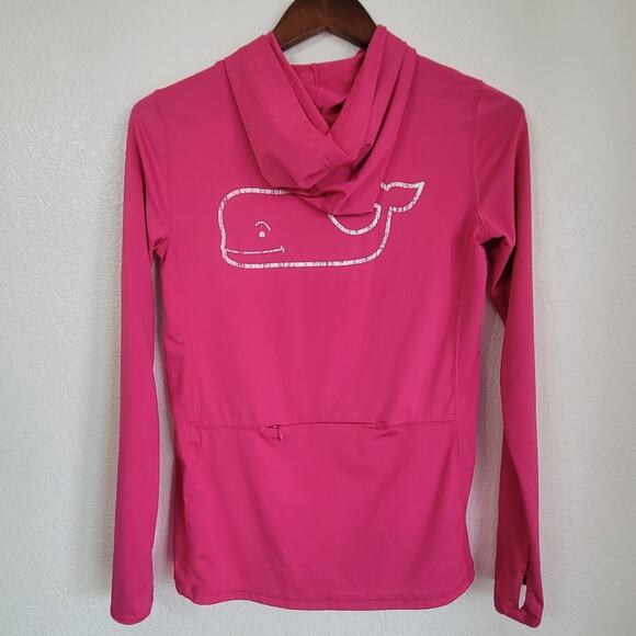 Vineyard Vines Pink Hooded Long Sleeve Performance Top Size XS Classic Preppy - Picture 7 of 9